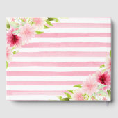 水彩ピンクの夏の花結婚の花 ゲストブック (裏面)