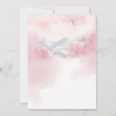 水彩ピンクの弓と飾りのベビーシャワー 招待状 (裏面)