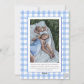 水彩ピンクの弓リボンサッシクリスマスフォト シーズンカード (裏面)