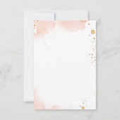 水彩ピンクの最初の聖なる交感謝してい交。 カード (裏面)