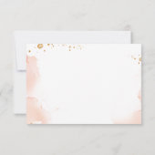 水彩ピンクの最初の聖なる交感謝してい交。 カード (裏面)