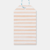 水彩ピンクの熱帯結婚花 ギフトタグ (裏面)