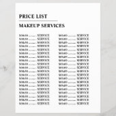 水彩ピンクの筆致 メイクアップアーティスト チラシ (裏面)