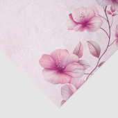 水彩ピンクの花のティッシュペーパー 薄葉紙 (詳細)