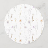 水彩ピンクの花のリースメニュー メニュー (裏面)