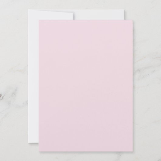 水彩ピンクの花の茶会 ブライダルシャワー 招待状 (裏面)