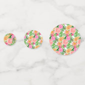 水彩ピンクの花を卒業感謝していする コンフェッティ (正面)