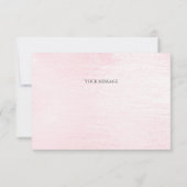 水彩ピンクの花サンキューカード サンキューカード (裏面)