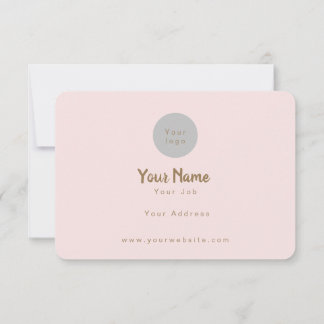 水彩ピンクの花サンキューカード サンキューカード