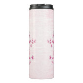 水彩ピンクの花サーマルタンブラー タンブラー (裏面)