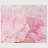 水彩ピンクの花フローラガーデンアート ラッピングペーパー (フラット)