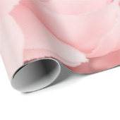 水彩ピンクの花フローラガーデンアート ラッピングペーパー (ロールコーナー)