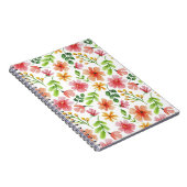 水彩ピンクの花フローラルパターン–69677 ノートブック (右側)