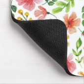 水彩ピンクの花フローラルパターン–69677 マウスパッド (コーナー)