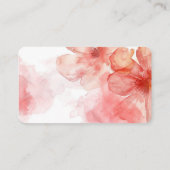 水彩ピンクの花フローラ名刺 名刺 (裏面)