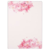 水彩ピンクの花メイクアップアーティスト美容師 クリップボード (裏面)