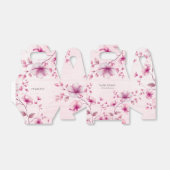 水彩ピンクの花好きボックス フェイバーボックス (折り畳みなし)