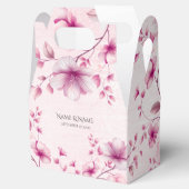 水彩ピンクの花好きボックス フェイバーボックス (オープン)