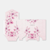 水彩ピンクの花好きボックス フェイバーボックス (折り畳みなし)