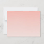 水彩ピンクの花 サンキューカード (裏面)