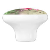 水彩ピンクの花 セラミックノブ (側面)