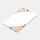 水彩ピンクの花 ポストイット (アングル)