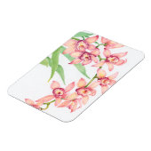 水彩ピンクの花 マグネット (左側)