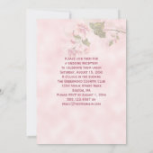 水彩ピンクの花　結婚式の受付後 招待状 (裏面)