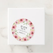 水彩ピンクの花 謝謝タグ 景品 フェイバータグ (インサイチュ)