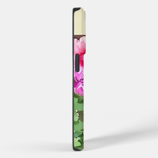 水彩ピンクの花 Case-Mate iPhoneケース (裏面 / 右)