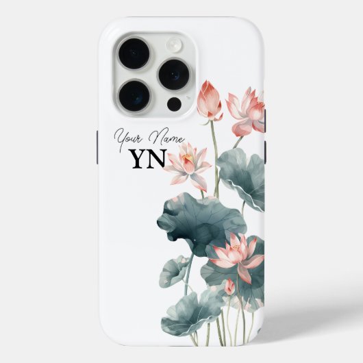 水彩ピンクの花iPhoneケース Case-Mate iPhoneケース (裏面)