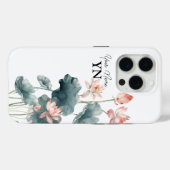 水彩ピンクの花iPhoneケース Case-Mate iPhoneケース (裏面 (横))