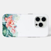 水彩ピンクの花iPhoneケース Case-Mate iPhoneケース (裏面 (横))