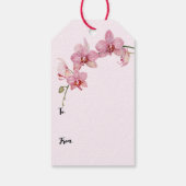 水彩ピンクの蘭のお母さん日 ギフトタグ (裏面)