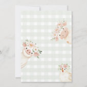 水彩ピンクの農業動物ベビーシャワーギフトサイン (裏面)