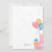 水彩ピンクまたはブルーベビーシャワー招待状 招待状 (裏面)