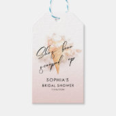 水彩ピンクアイスクリームブライダルシャワーの好意 ギフトタグ (正面)
