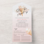 水彩ピンクアイスクリームブライダルシャワー招待 オールインワン招待状 (内側)