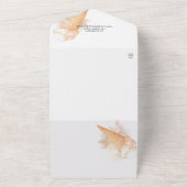 水彩ピンクアイスクリームブライダルシャワー オールインワン招待状 (外側)