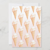 水彩ピンクアイスクリームブライダルシャワー 招待状 (裏面)