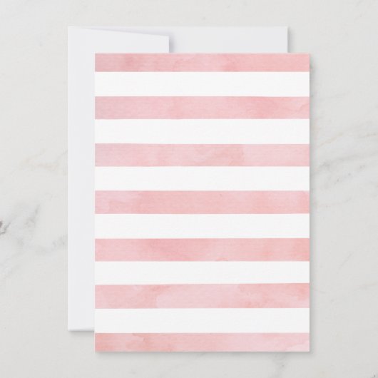 水彩ピンクアイスクリーム子供の誕生日パーティー 招待状 (裏面)