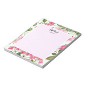 水彩ピンクアジサイとアネモ日本のネ ノートパッド (回転)