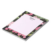 水彩ピンクアジサイとアネモ日本のネ ノートパッド (回転)