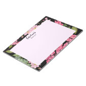 水彩ピンクアジサイとアネモ日本のネ ノートパッド (アングル)