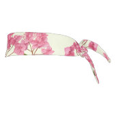 水彩ピンクアジサイのラケッツパターン タイヘッドバンド (回転90)