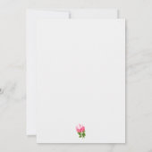 水彩ピンクアジサイ結婚ヴァーチャル 招待状 (裏面)