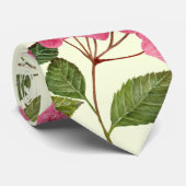 水彩ピンクアジサイ花柄 ネクタイ (ロール)