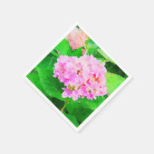 水彩ピンクアジサイ スタンダードカクテルナプキン (角)