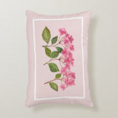 水彩ピンクアジサイ・ラケapsイラストレーション アクセントクッション (正面(垂直))