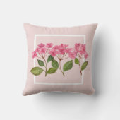 水彩ピンクアジサイ・ラケapsイラストレーション クッション (裏面)